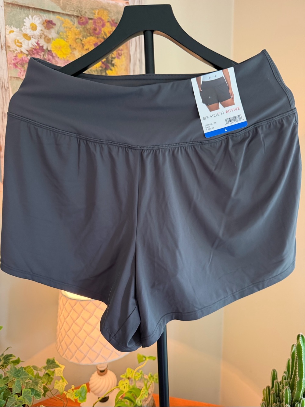 Spyder Black Athletic Shorts with Wide Waistband